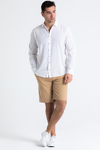 Eliş Şile Bezi Erkek Şort, Bermuda, Kapri