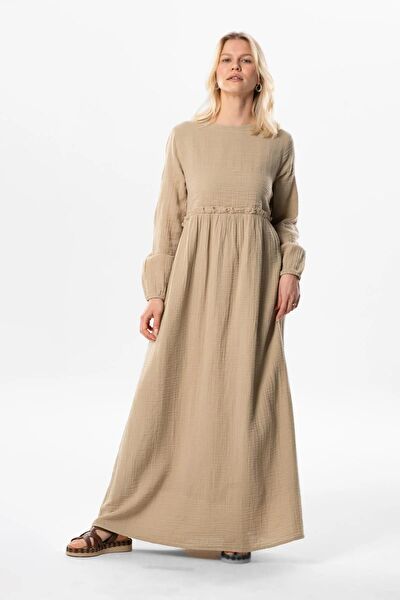 Eliş Şile Bezi Tesettür Elbise