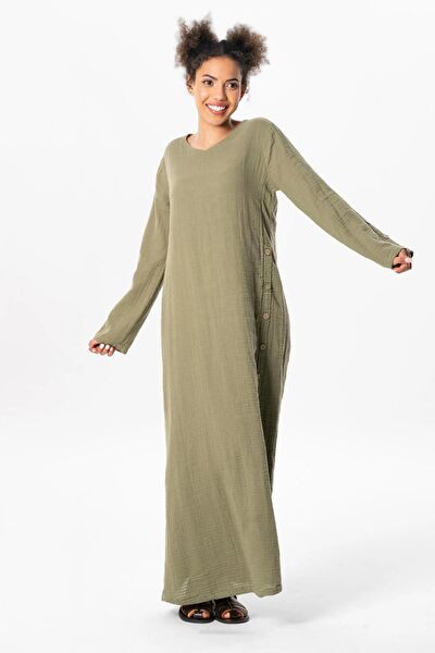 Eliş Şile Bezi Tesettür Elbise