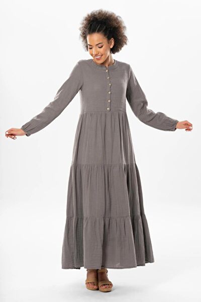 Eliş Şile Bezi Tesettür Elbise