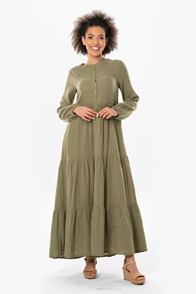 Eliş Şile Bezi Tesettür Elbise