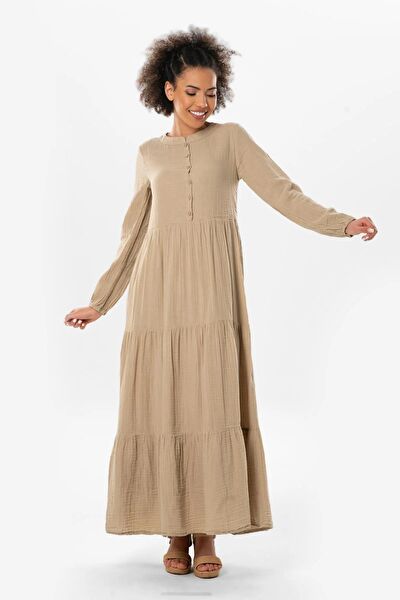 Eliş Şile Bezi Tesettür Elbise