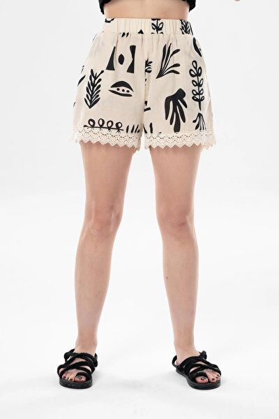 Eliş Şile Bezi Kadın Şort, Bermuda, Kapri