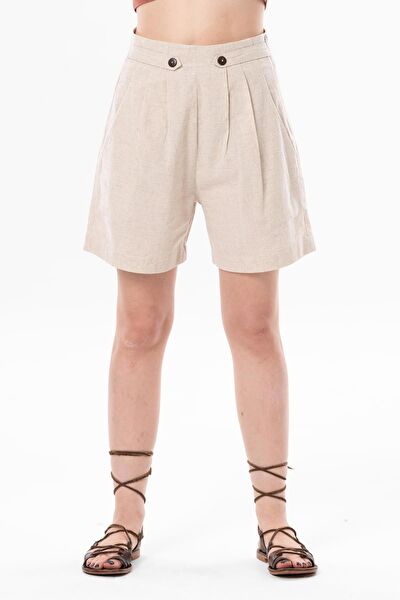 Eliş Şile Bezi Kadın Şort, Bermuda, Kapri