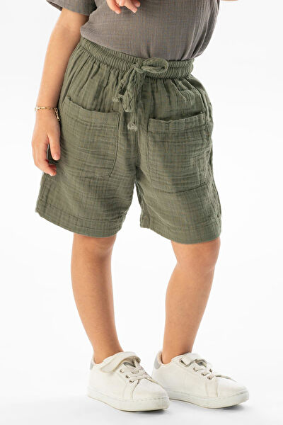 Eliş Şile Bezi Kız Çocuk Şort, Bermuda, Kapri