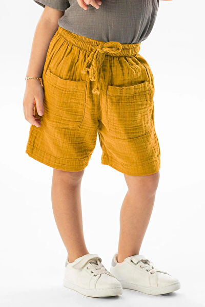 Eliş Şile Bezi Kız Çocuk Şort, Bermuda, Kapri