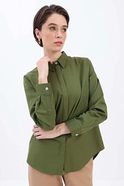 Haki Tesettür Gömlek