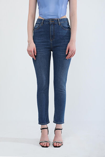 Blue White Kadın Jeans