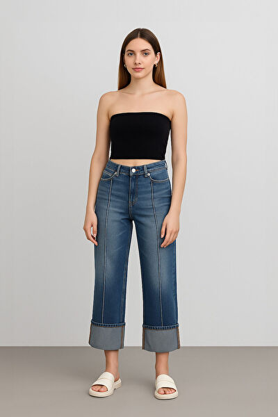 Blue White Kadın Jeans