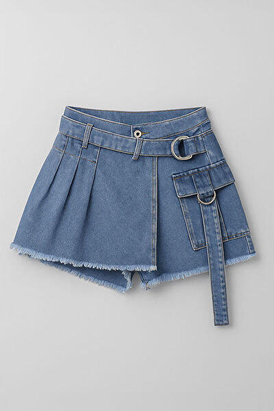 Blue White Kadın Şort, Bermuda, Kapri