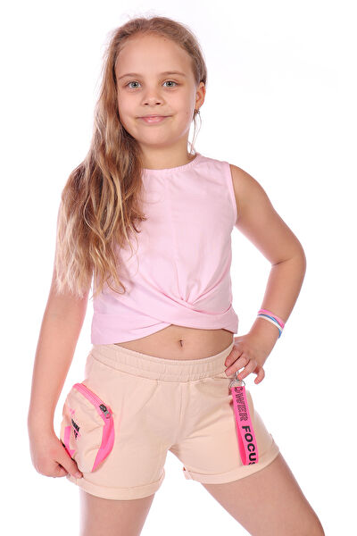 Toontoy Kids Kız Çocuk Şort, Bermuda, Kapri