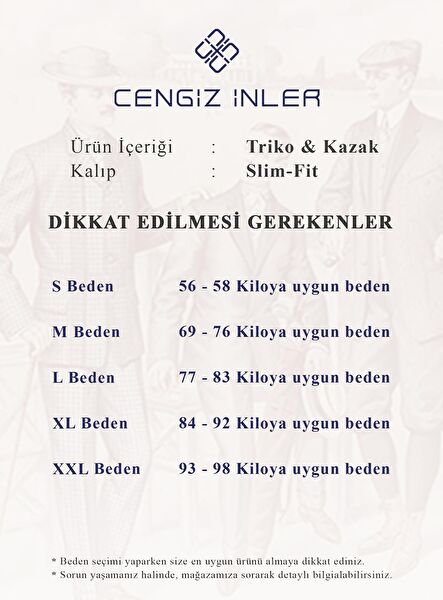 Cengiz İnler Erkek Triko, Kazak