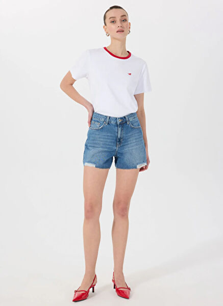 Mustang Kadın Şort, Bermuda, Kapri