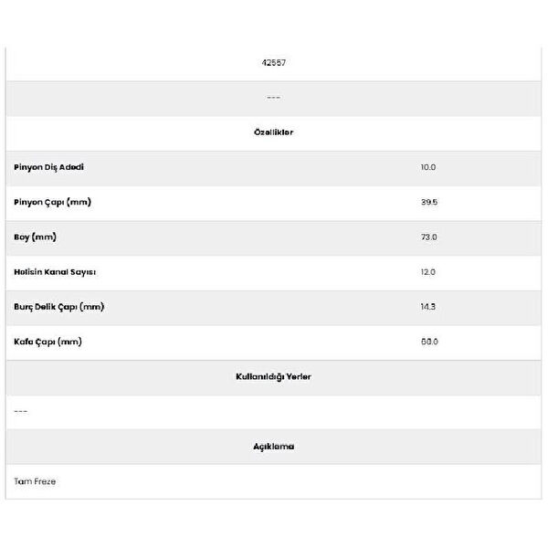 Aform Marş Dişlisi