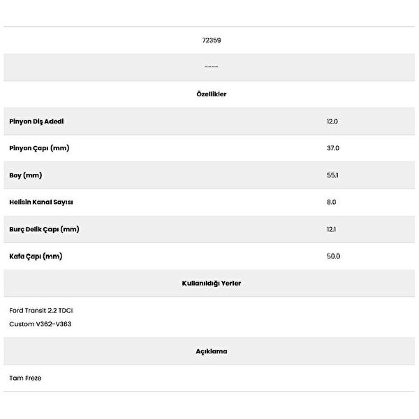 Aform Marş Dişlisi