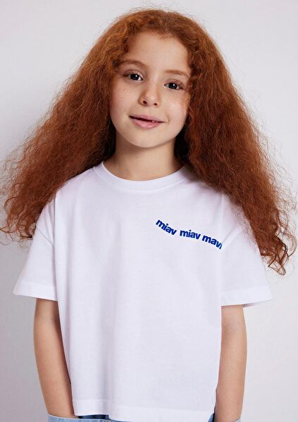 Mavi Kız Çocuk Tişört