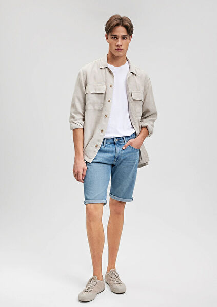 Mavi Erkek Şort, Bermuda, Kapri