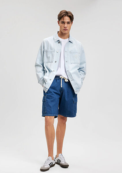 Mavi Erkek Şort, Bermuda, Kapri