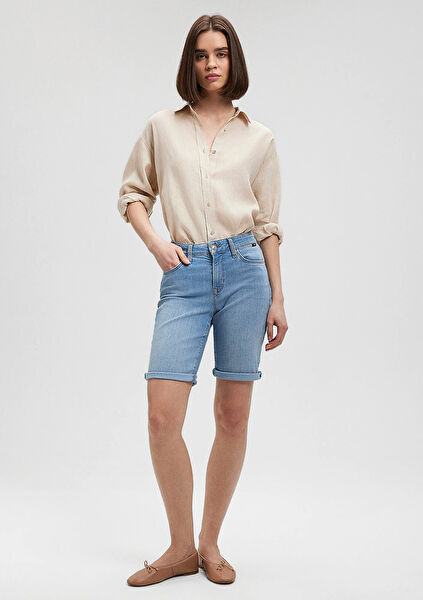 Mavi Kadın Şort, Bermuda, Kapri