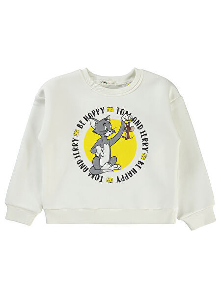Tom And Jerry Kız Çocuk Sweatshirt
