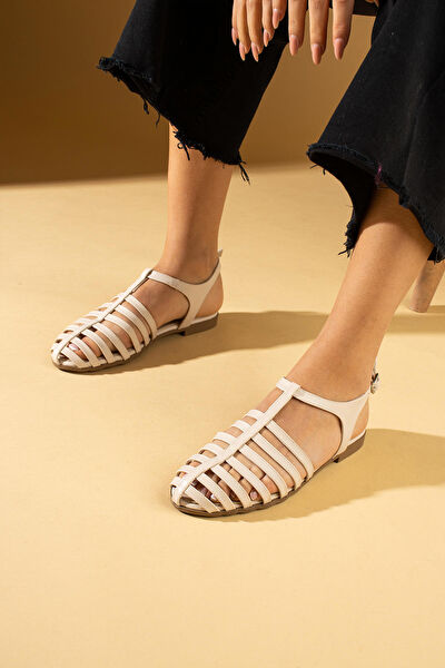 Pembe Potin Kadın Sandalet