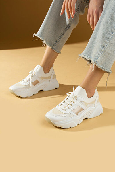 Pembe Potin Kadın Sneaker Ayakkabı