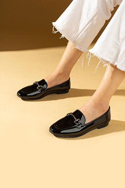 Pembe Potin Kadın Babet Ayakkabı