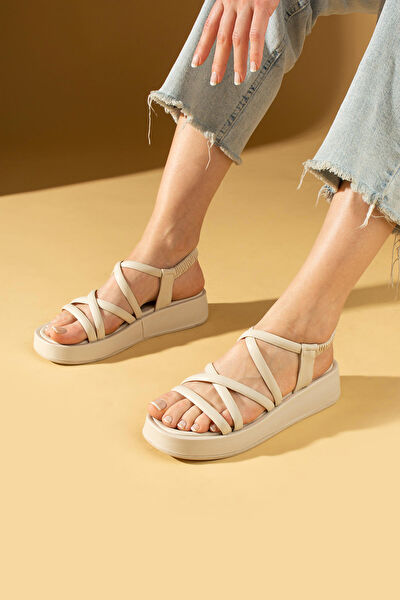 Pembe Potin Kadın Sandalet