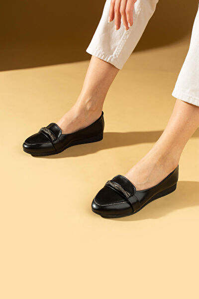 Pembe Potin Kadın Babet Ayakkabı