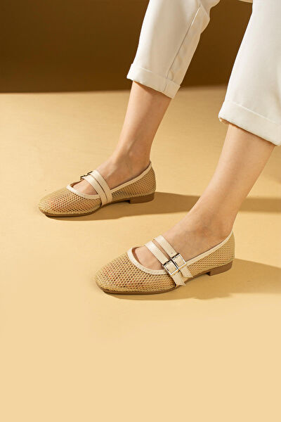 Pembe Potin Kadın Babet Ayakkabı