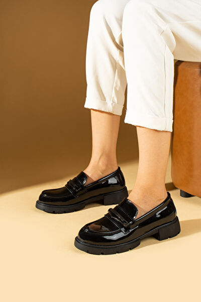 Pembe Potin Kadın Loafer Ayakkabı