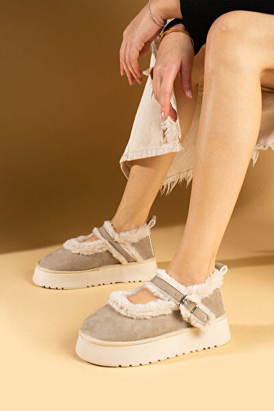 Pembe Potin Kadın Babet Ayakkabı