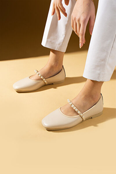 Pembe Potin Kadın Babet Ayakkabı