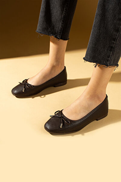 Pembe Potin Kadın Babet Ayakkabı