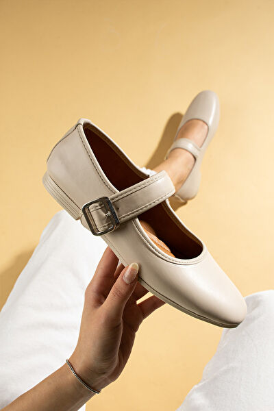 Pembe Potin Kadın Babet Ayakkabı