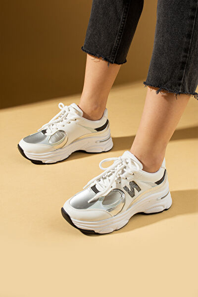 Pembe Potin Kadın Sneaker Ayakkabı