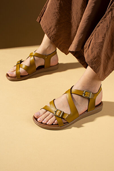 Pembe Potin Kadın Sandalet