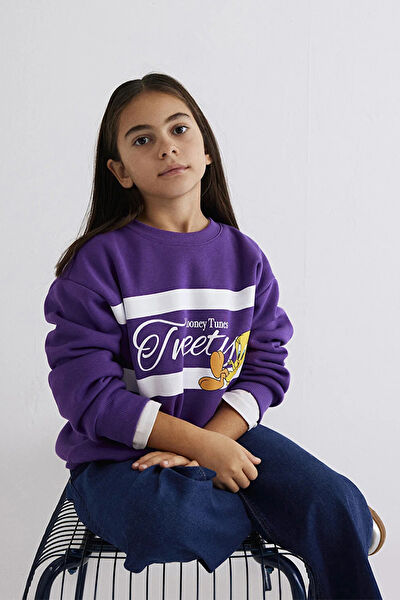 Mavi Kız Çocuk Sweatshirt