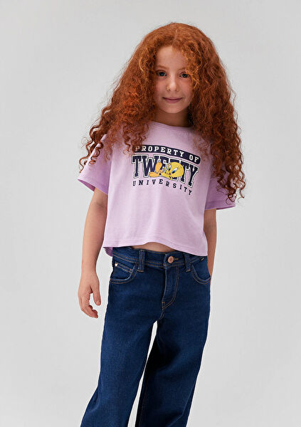 Mavi Kız Çocuk Tişört