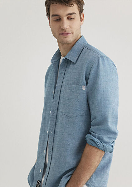 Mavi Erkek Gömlek