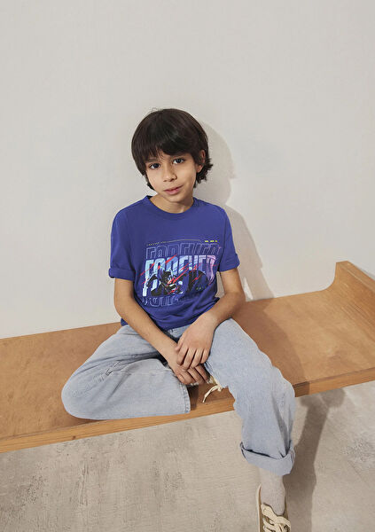 Mavi Erkek Çocuk Tişört