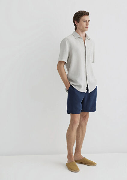 Mavi Erkek Şort, Bermuda, Kapri