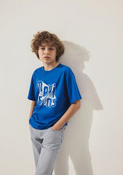 Mavi Erkek Çocuk Tişört