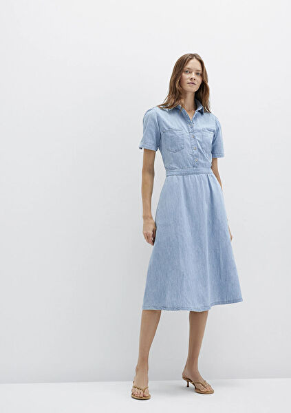 Mavi Günlük Elbise