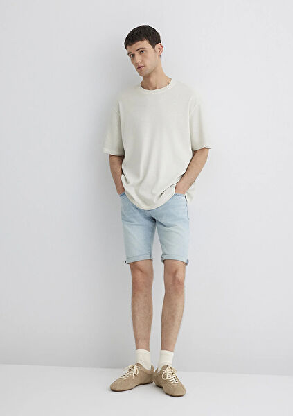 Mavi Erkek Şort, Bermuda, Kapri