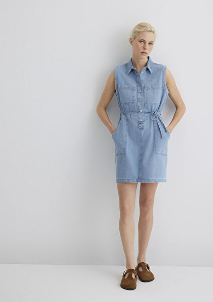 Mavi Günlük Elbise