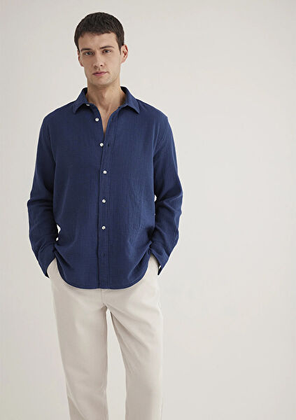 Mavi Erkek Gömlek