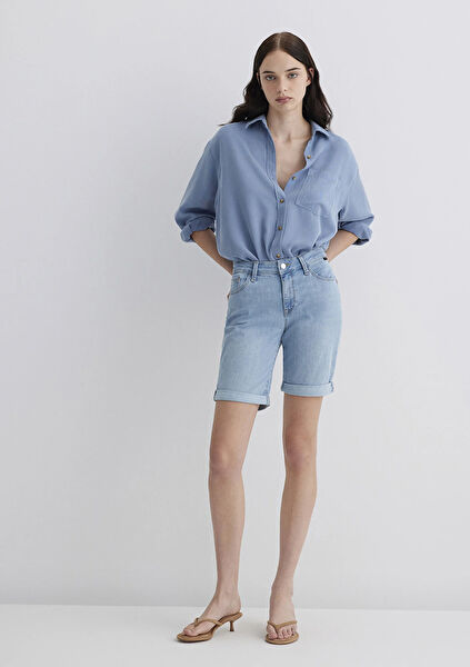 Mavi Kadın Şort, Bermuda, Kapri