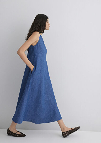 Mavi Günlük Elbise