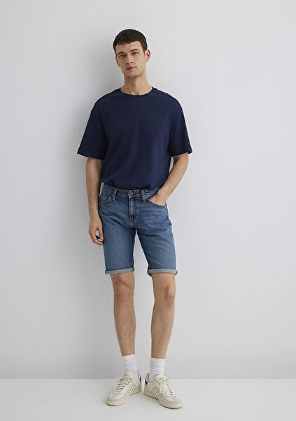 Mavi Erkek Şort, Bermuda, Kapri